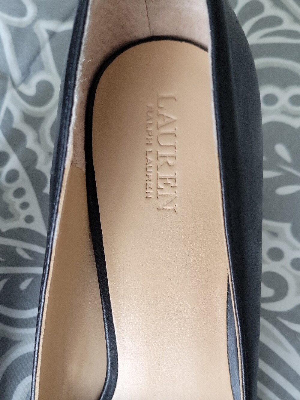 Lauren Ralph Lauren Lanette Black Pointed Leather Pumps - Sleek Classic Size 8 - Picture 2 of 7